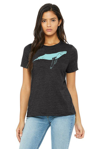 Humpback Whale T-Shirt - Women's Dark Grey Heather