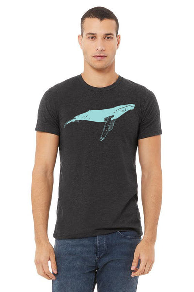 Humpback Whale T-Shirt - Unisex Dark Grey Heather