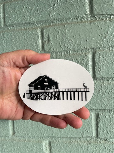 Boathouse Buddy Oval Vinyl Stickers