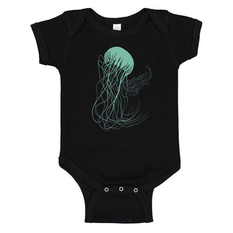 Limbo Jellyfish  One Piece - Infant Bodysuit Black