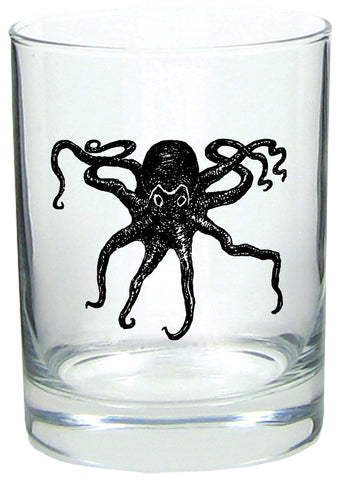 Octopus Kraken Rocks Glass