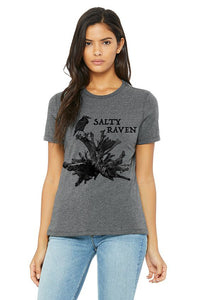 Salty Raven T-Shirt - Ladies Deep Heather