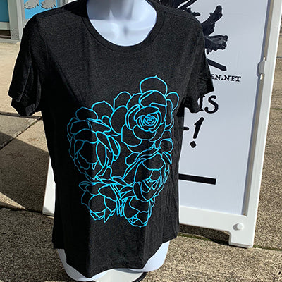 Succulent Bouquet T-Shirt - Women's Charcoal Black Tri-Blend