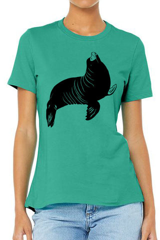 Sea Lion T-Shirt - Women's Teal