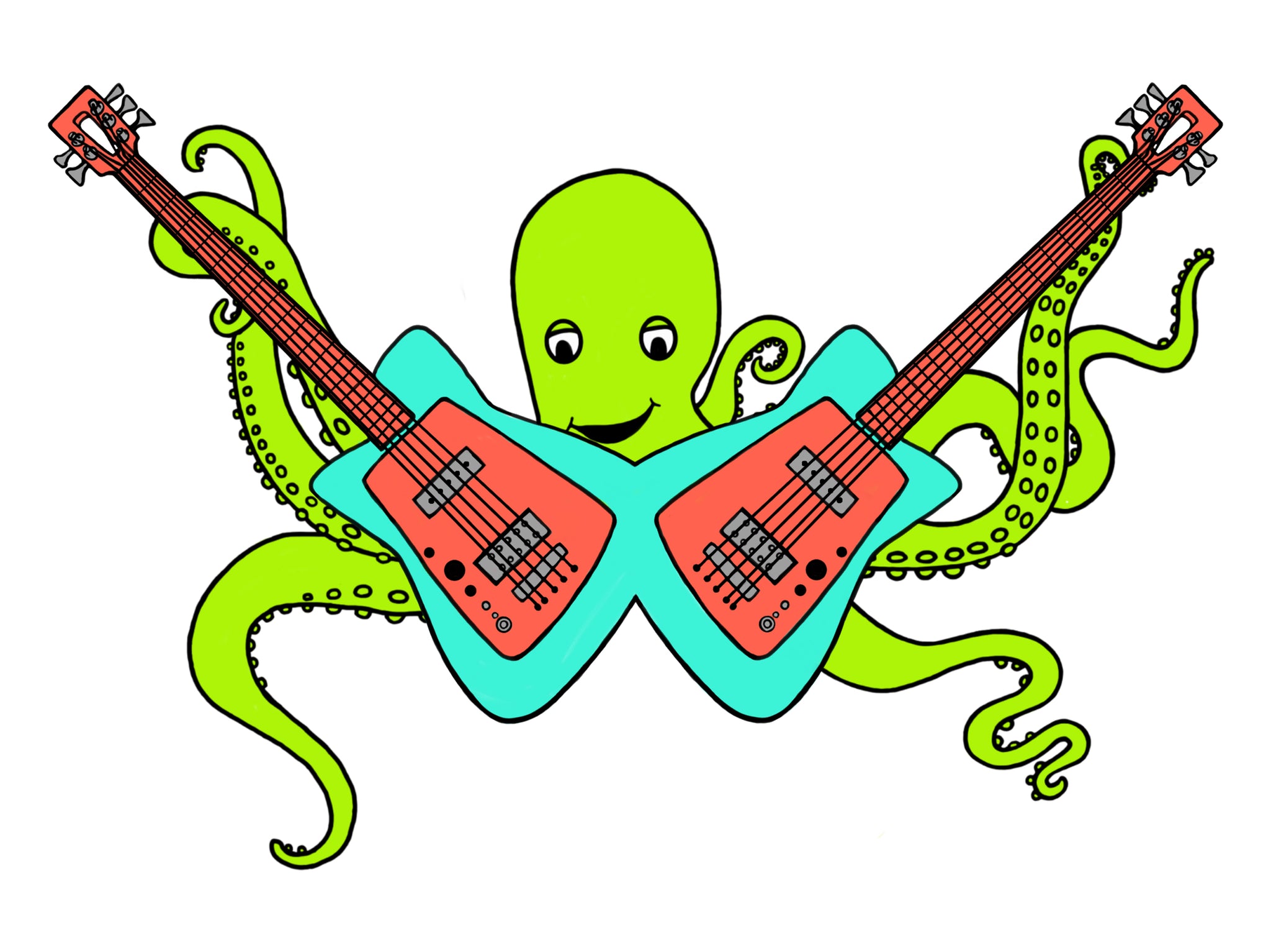 Octo Rocks Out Vinyl Stickers