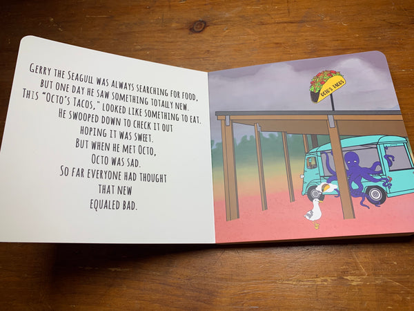 Flock of Gerry's "Gerry Loves Tacos" Book by Seasons Kaz Sparks