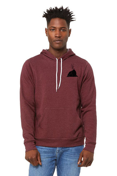 Moon Over Three Graces Ultra Soft Pull Over Hoodie - Unisex Heather Maroon