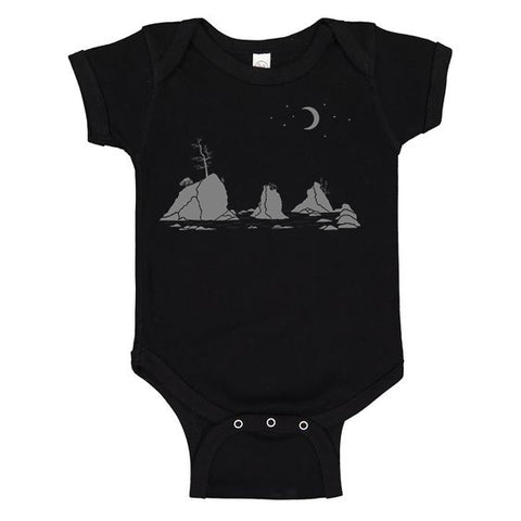 Moon Over Three Graces - Infant Bodysuit Black