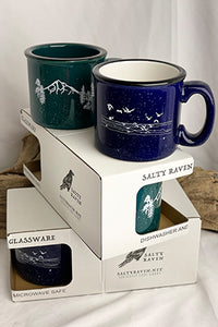 Mountain Forest & Seagull Beach Ceramic Campfire Mug Boxed Set