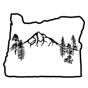 Oregon Map Mt Hood T-Shirt - Unisex Heather Olive