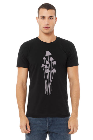 Mushroom Caps T-Shirt - Unisex Black
