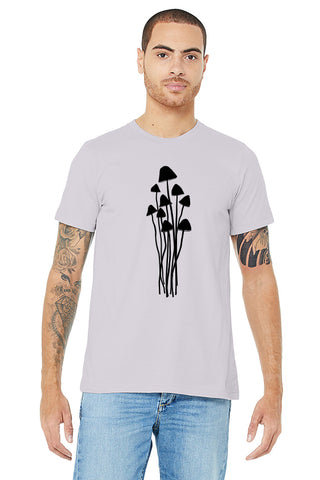 Mushroom Caps T-Shirt - Unisex Lavender Dust