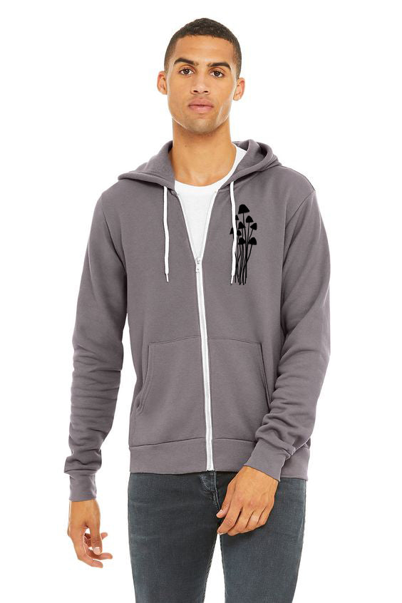 Mushroom Caps Ultra Soft Zip up Hoodie - Unisex Storm – Salty Raven