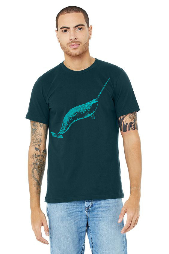 Narwhal Whale Unisex Men's T-shirt