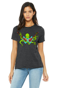 Octo Rocks Out *Limited Edition* T-Shirt - Womens Dark Gray Heather