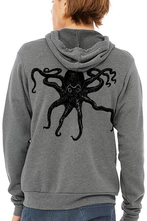 Octopus Kraken Ultra Soft Zip up-Hoodie - Unisex Deep