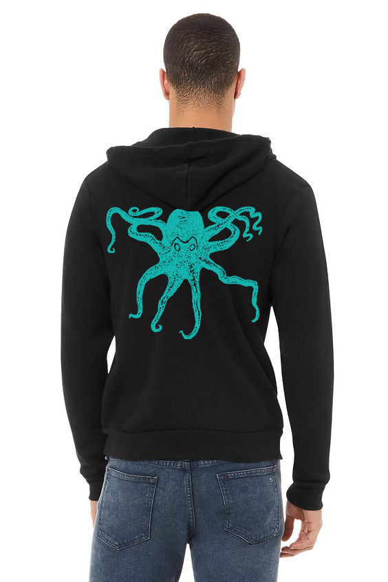 Octopus Kraken Ultra Soft Zip up-Hoodie - Unisex Black – Salty Raven