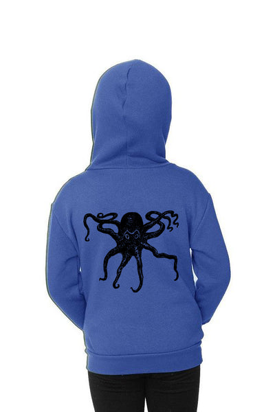 Octopus - Youth Zipped Hoodie Royal