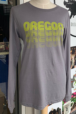 Oregon Fade T-Shirt - Long Sleeve Unisex Storm
