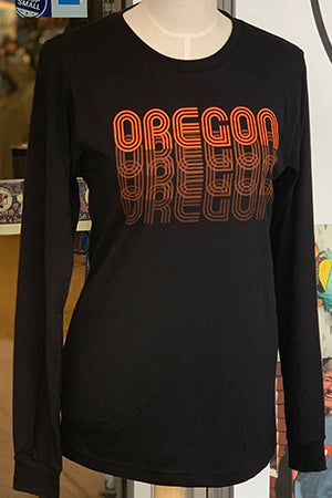 Oregon Fade *Limited Edition* T-Shirt - Long Sleeve Unisex Black