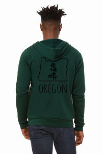 Oregon Pine Ultra Soft Zip Up-Hoodie - Unisex Forest