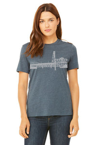 Portland Bridges T-Shirt - Women's Heather Slate