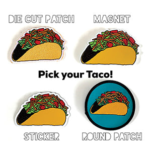 Taco Die Cut Iron-On-Patch
