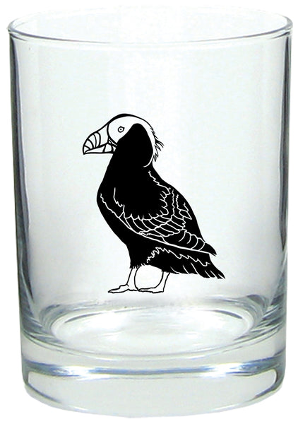 Tufted Puffin Lowball Rocks Glass