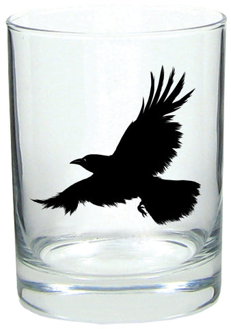 Flying Raven Rocks Glass