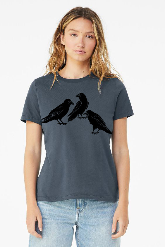Ravens Chat Vintage Navy Women's Tee Shirt