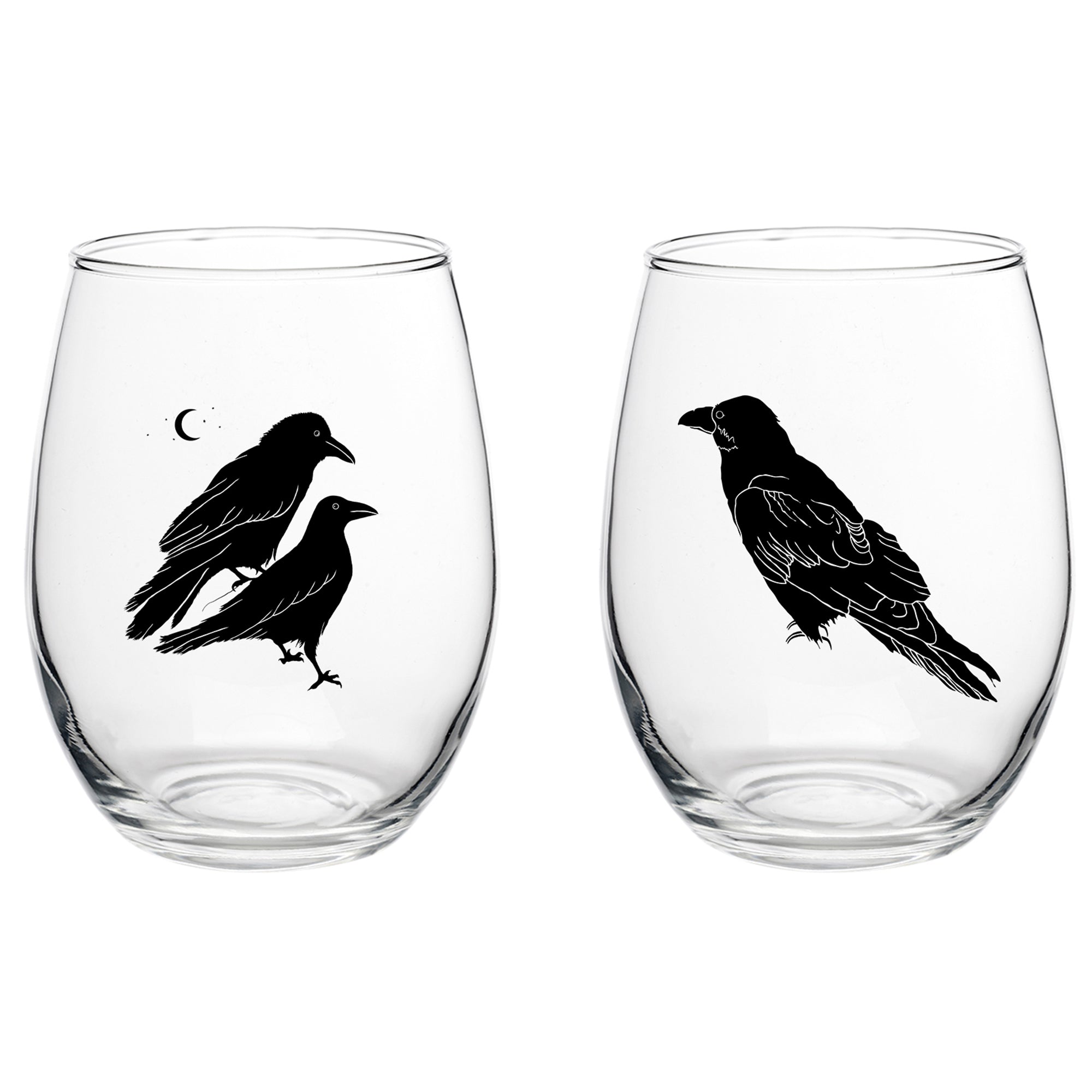 Ravens Stemless Wine Glassware Boxed Sets