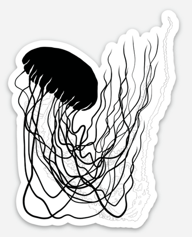 Reach Up Jellyfish Vinyl Sticker