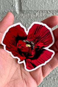 Poppy Flower Die-Cut Vinyl Sticker