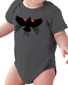 Red Winged Blackbird Infant Body Suit - Infant Charcoal