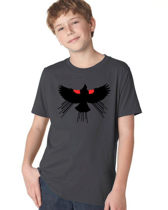 Red Winged Blackbird T-Shirt - Toddler & Youth Asphalt