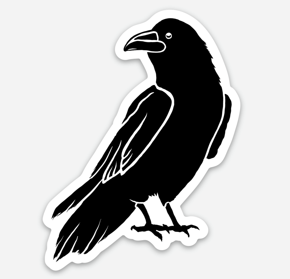 Peaceful Raven Vinyl Sticker