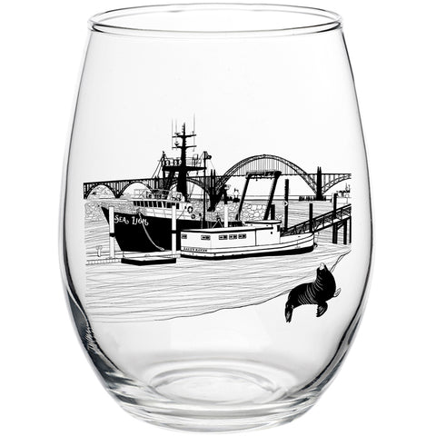 Sea Lion's Port Stemless Wine Glass