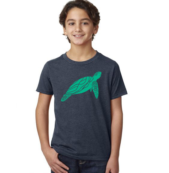 Sea Turtle T-Shirt - Youth Navy