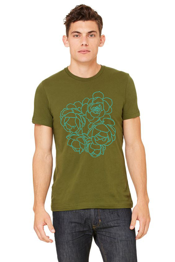 Succulent Bouquet T-Shirt  - Unisex Olive