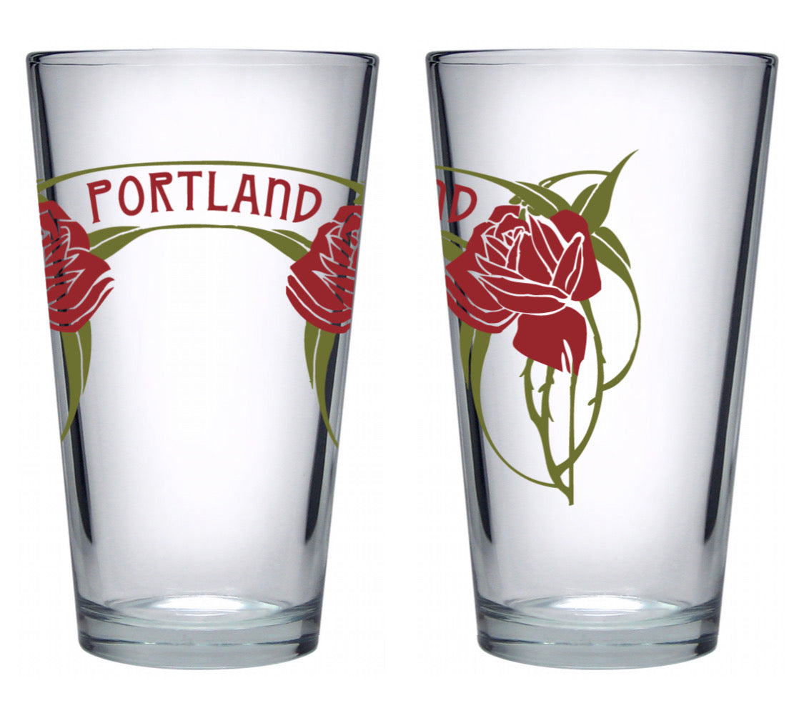 Portland Roses Pint Glass