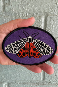 Tiger Moth Iron-on Oval Patch