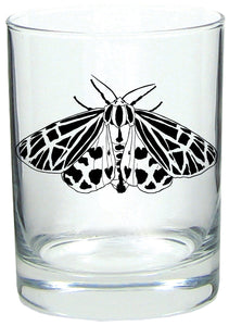 Tiger Moth Rocks Glass