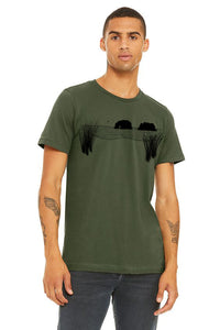 Twin Rocks T-Shirt - Unisex Military Green