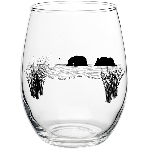 Twin Rocks Stemless Wine Glass