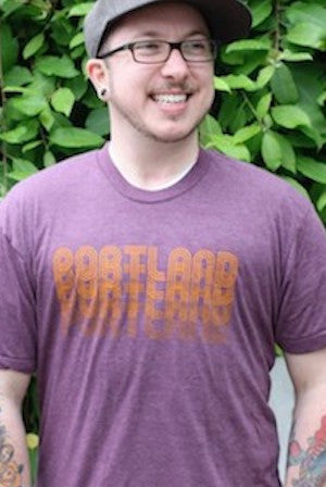 Portland Retro Fade *Limited Edition* T-Shirt - Unisex Heather Maroon