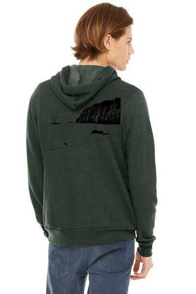 Whale Sighting Ultra Soft Zip Up-Hoodie - Unisex Heather Forest