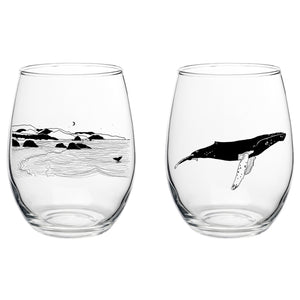 Whale's Tail Stemless Wine Boxed Set