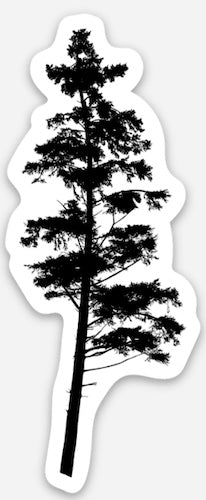 Windswept Tree Die-Cut Vinyl Sticker