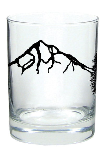 Mountain Forest Lowball Rocks Glass