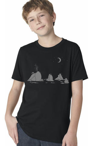 Moon Over Three Graces - Toddler & Youth T-Shirt Black